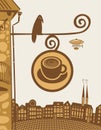 Cafe with bird