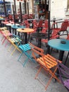 cafe bistro chairs in France