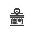 Cafe, cafeteria vector icon