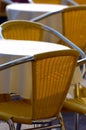 Cafe chairs and table