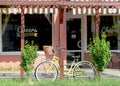 Cafe Cheers and a bicycle in front of the cafe