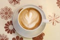 Cafe - coffee Latte Cappuchino top view Royalty Free Stock Photo