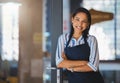 Cafe or coffee shop barista, entrepreneur and female small business owner of successful modern startup or restaurant Royalty Free Stock Photo