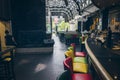 Cafe with colorful chairs, city of Ho Chi Minh City Vietnam