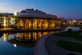 Cafe in the evening in territory of Sochi Park Hotel in Adler