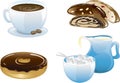 Cafe food icons Royalty Free Stock Photo