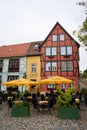 Cafe in a historic half-timbered house in Quedlinburg
