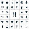 Cafe icons universal set