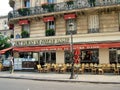 Cafe on the island of Cite in Paris Royalty Free Stock Photo