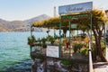 Cafe on lake Como, Italy Royalty Free Stock Photo