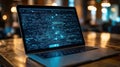 Cafe Laptop Coding Night Data Analysis