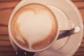 Cafe latte with a heart