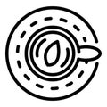Cafe latte icon, outline style