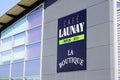 Cafe launay shop sign logo and brand text of coffee leading makers