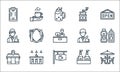 cafe line icons. linear set. quality vector line set such as table, coffee shop, cafe, syrup, bar counter, waitress, waiter, Royalty Free Stock Photo