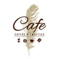 Cafe logo in vintage style