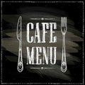 Cafe menu chalkboard hand drawn vector illustration