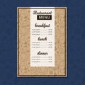 Cafe menu restaurant brochure. Food design template Royalty Free Stock Photo