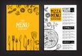 Cafe menu restaurant brochure. Food design template. Royalty Free Stock Photo