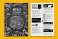 Cafe menu restaurant brochure. Food design template. Royalty Free Stock Photo