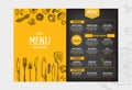 Cafe menu restaurant brochure. Food design template. Royalty Free Stock Photo