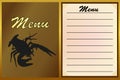 A cafe menu, a restaurant with a lobster logo or crustacean. vector Royalty Free Stock Photo