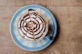 Cafe Mocha, Nice hot coffee, top view Royalty Free Stock Photo