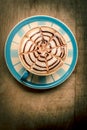 Cafe Mocha, Nice hot coffee with top view Royalty Free Stock Photo