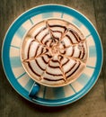 Cafe Mocha, Nice hot coffee with top view Royalty Free Stock Photo