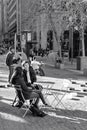 Cafe nearby Market street, San Francisco, USA Royalty Free Stock Photo