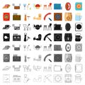 Cafe, party, alcohol, counter, food and other attributes of the pub.Pub set collection icons in cartoon style vector