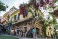 Cafe in a Plaka area in Athens, Greece. Royalty Free Stock Photo