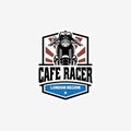 Cafe Racer Bike Badge Emblem Logo Template Set Vector Isolated Royalty Free Stock Photo