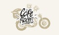 Cafe Racer original lettering. Royalty Free Stock Photo