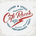 Cafe racer t-shirt print. Royalty Free Stock Photo