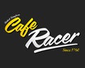 Cafe Racer Vector Lettering Illustration