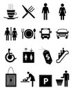 Cafe And Restaurant Icons Set Royalty Free Stock Photo