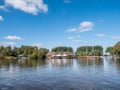 Cafe restaurant by Wide Ie canal in nature reserve Alde Feanen, Friesland, Netherlands