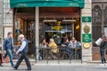 Cafe and restaurants on the Istiklal street in Istanbul, Turkey
