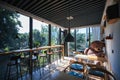 Cafe in rural homestays in Shaanxi, China