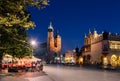 Cafe on Rynek Glowny Square in Krakow Royalty Free Stock Photo