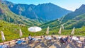 Cafe with scenic panoramic view near Masca village in Tenerife