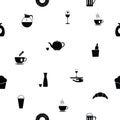 Cafe seamless pattern background icon