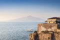 Cafe on the shore of the Mediterranean sea Royalty Free Stock Photo