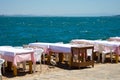 Cafe at side of sea Royalty Free Stock Photo