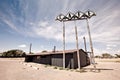 Cafe sign along historic Route 66 in Texas. Royalty Free Stock Photo