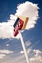 Cafe sign along historic Route 66 in Texas.