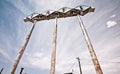 Cafe sign along historic Route 66 in Texas. Royalty Free Stock Photo