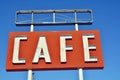 Cafe sign in Texas. Royalty Free Stock Photo