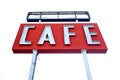 Cafe sign along historic Route 66 in Texas